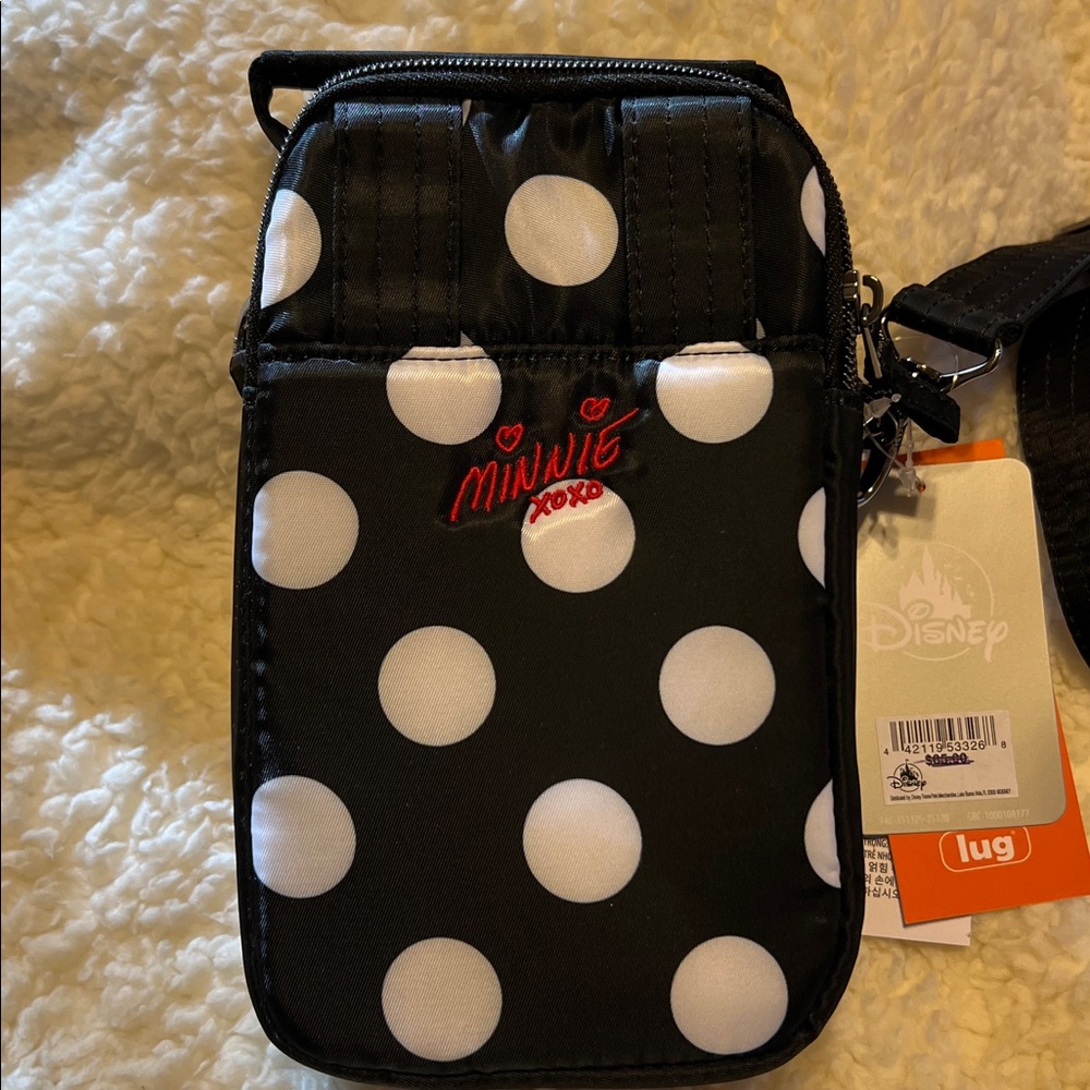 Disney Parks Minnie Mouse Lug Crossbody Bag, NWT, non smoking, pet free home. - Picture 4 of 9